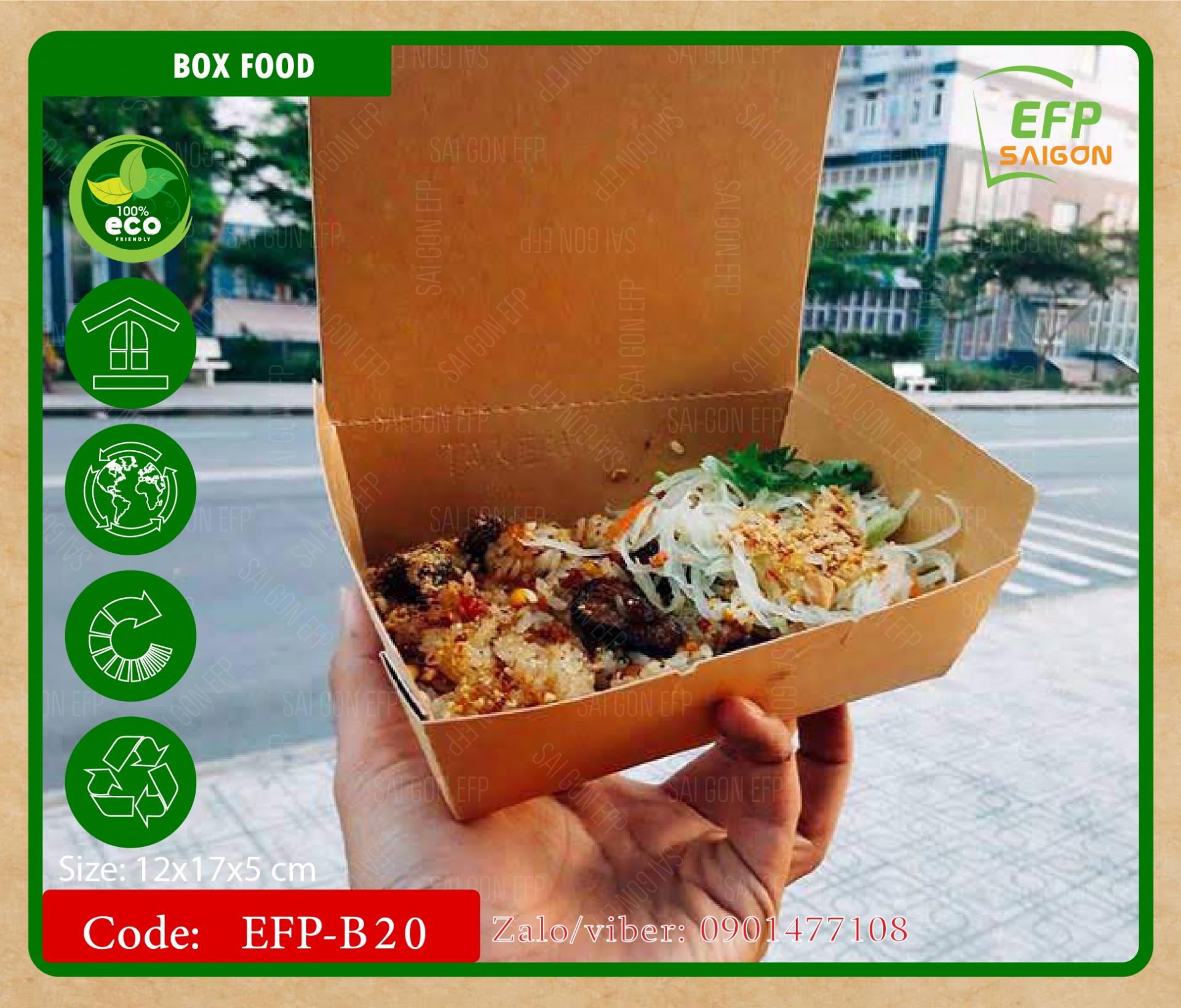 Hộp giấy đựng cơm takeaway